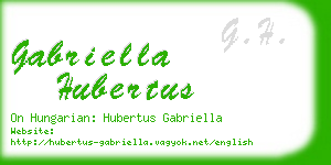 gabriella hubertus business card